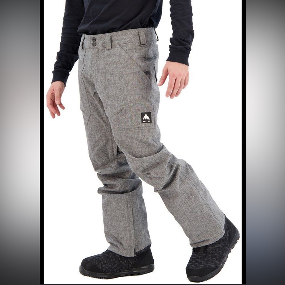 Burton Gore-Tex Performance Ski & Snowboard Pants Heather Grey Adjustable Waist